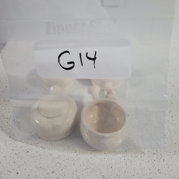 Vintage 84' Handmade French Onion Soup Bowls Set of 4 Retro Handcrafted Bowls - Picture 9 of 12